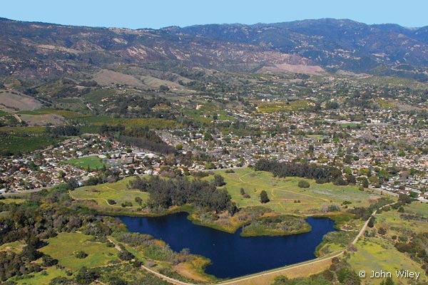 Lake Los Caneros from above