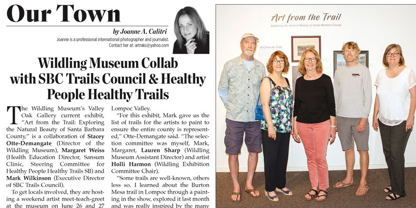 Trails + Art Article in Montecito Journal
